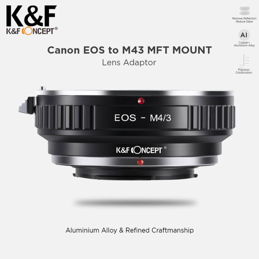 K&F KNF Concept Lens Mount Adapter Canon EOS to M43 MFT Mount