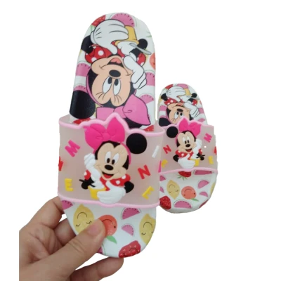 Mickey Minnie Flip Sandal Anak Perempuan Import Size 30-35 Usia 5-8 Tahun