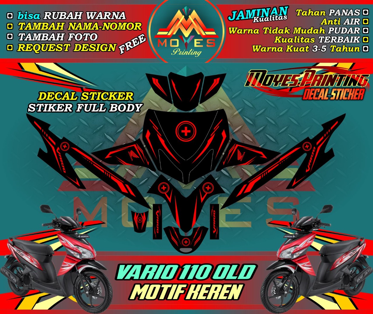 decal vario stiker vario sticker motor vario sticker full body vario