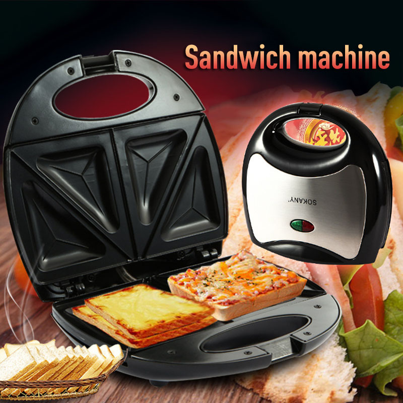 Giá bán 【Wisdhome】máy Ép Bánh Sandwich Bằng Thép Không Gỉ 750W & Dụng Cụ Làm Bánh Sandwich Bữa Sáng Tốt Cho Sức Khỏe, Tự Làm Công Cụ Nấu Ăn