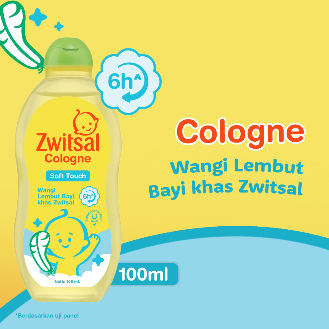 Zwitsal Baby Cologne Natural Soft Touch 100ml Wewangian Segar