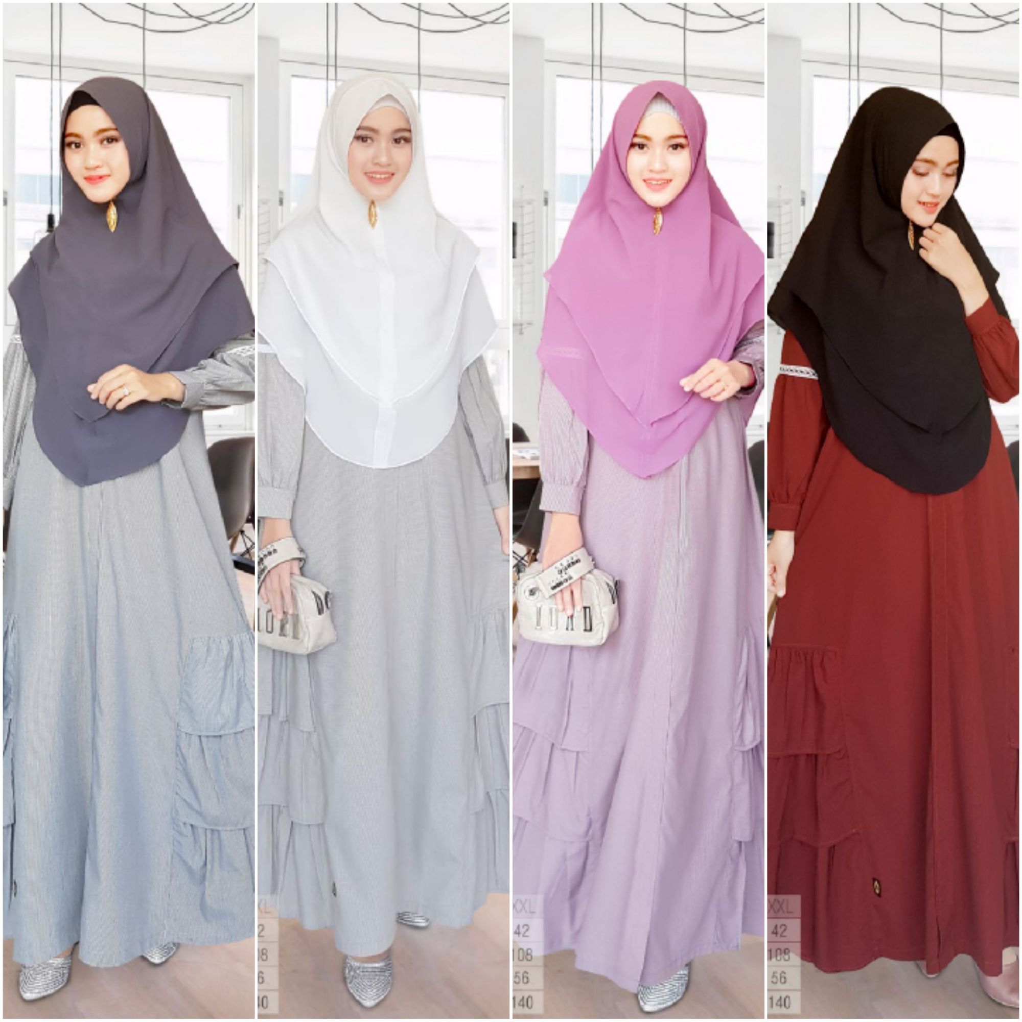 Endomoda Pp 53 Gamis Polynosic Premium Katun Lazada Indonesia