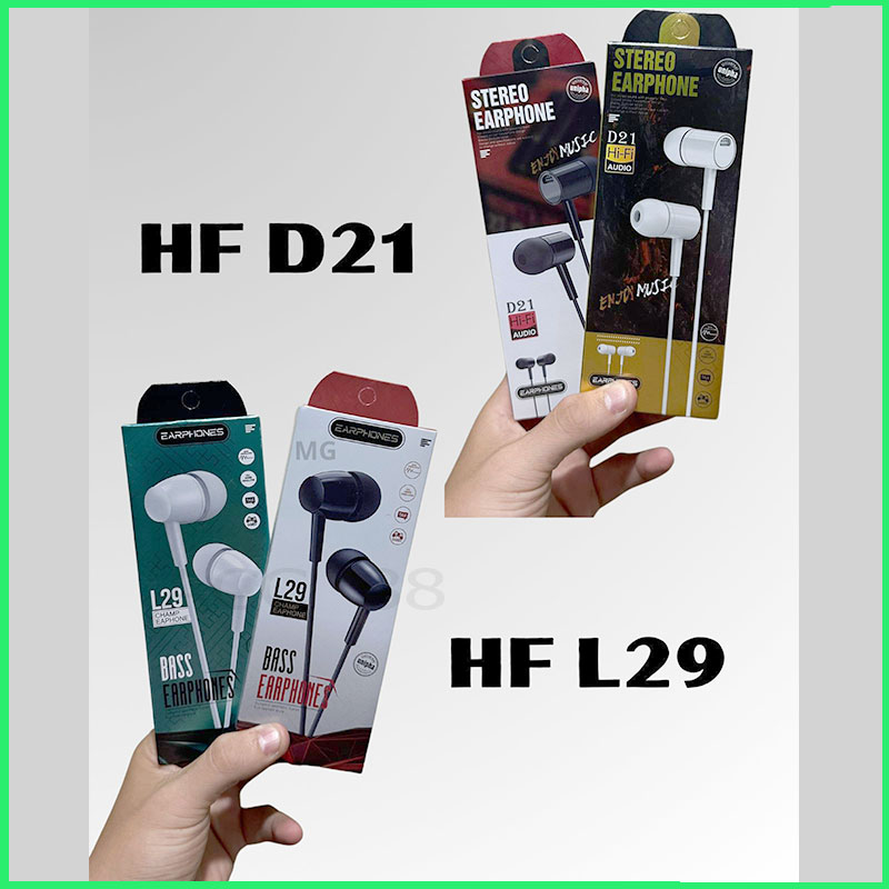 Handsfree D21 L29 Earphone/ Headset Extra Bass Stereo Earphone