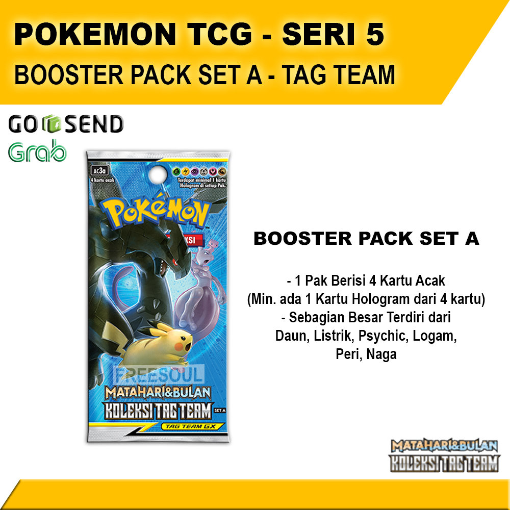 Pokemon TCG Indonesia - Seri S5 A & B Booster Pack Koleksi Tag Team ...