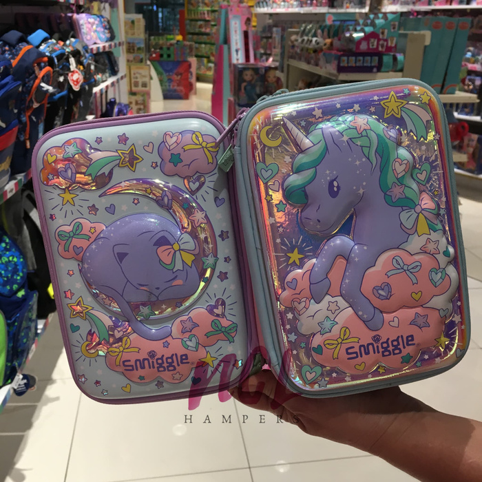 smiggle pencil case 3 layer