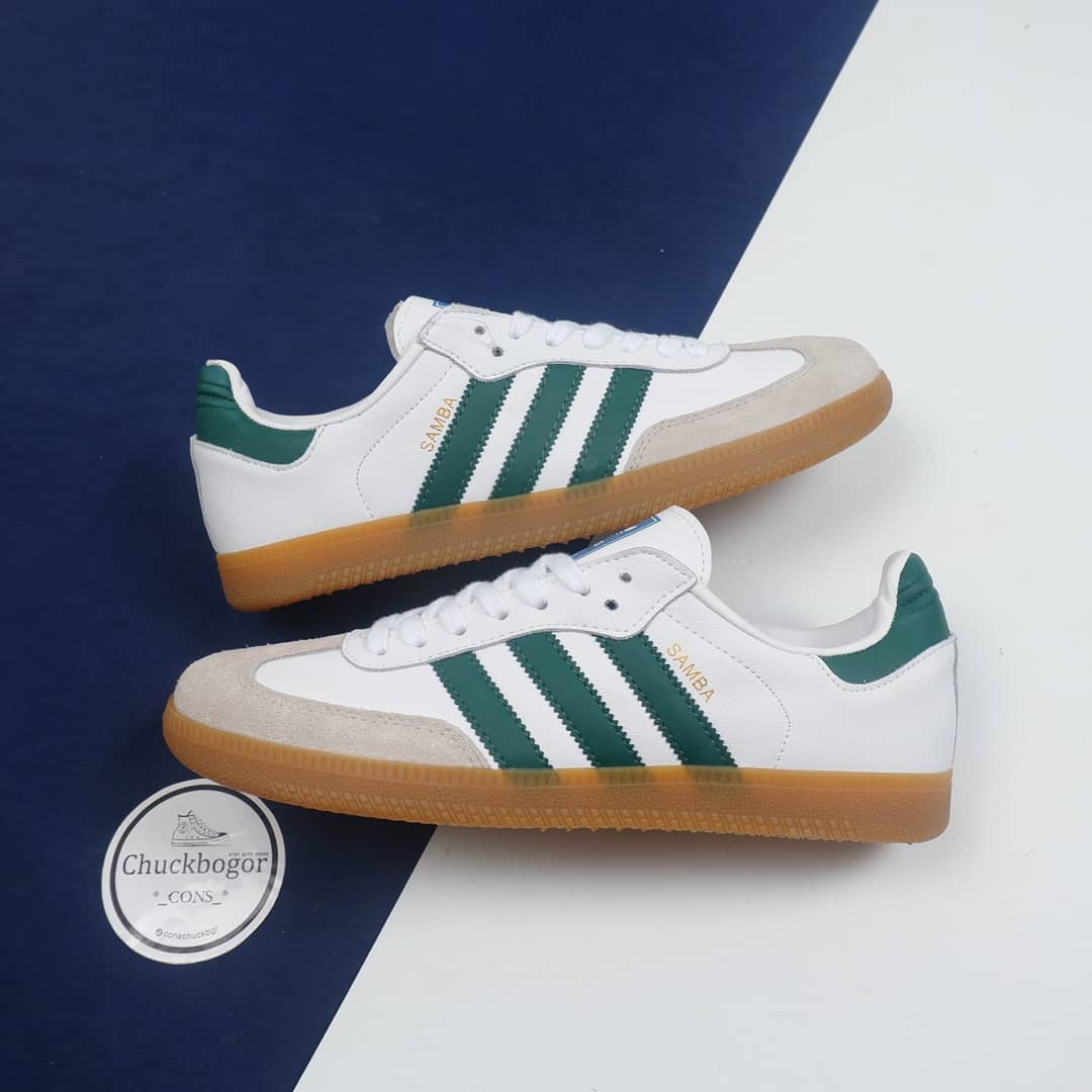 Sepatu Adidas Samba Casual Green White 