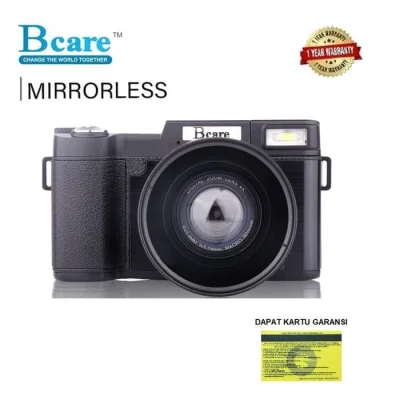 Bcare Mirrorless Camera 24 MP Full FHD 1080P Video 3 Inch LCD Anti UV