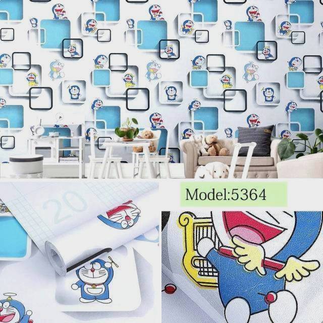 Best Seller Wpsdora3d Wallpaper Sticker Karakter Doraemon 3d Kotak Walpaper Dinding Murah Mewah Keren Bagus Unik Modern Dekorasi Rumah Ruang Tamu Kamar Tidur Anak Dapur Interior Shabby Chic Lucu Grosir Walpeper Setiker