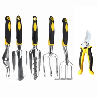 6pcs Set Durable Steel Garden Shovel Spade Fork Transplanting Digging Tools Manual Removing Taproot For Homegrown Planting Weeding Tools Lazada Singapore