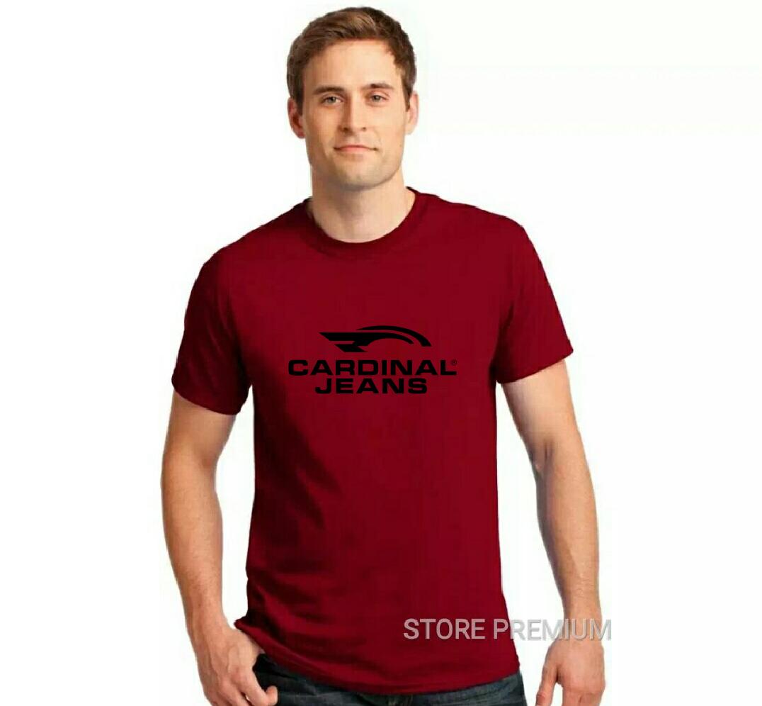 Kaos Distro Cardinal Jeans Premium Quality Text Hitam