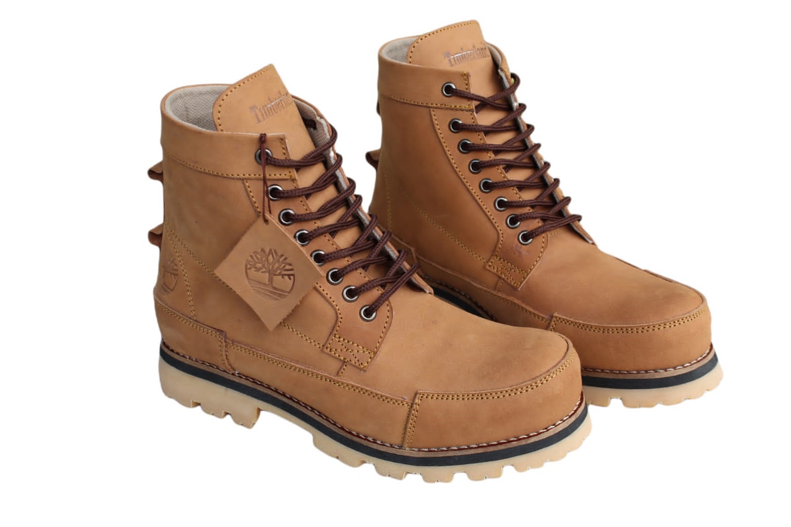 SEPATU PRIA ZIMZAM TIMBERLAND PRO WARNA CREAM BOOTS SAFETY KULIT