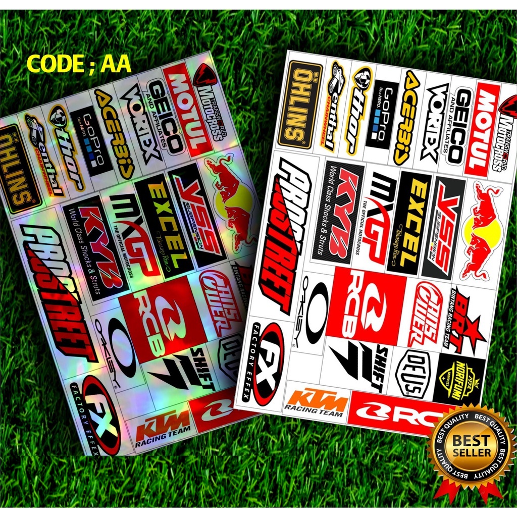 Aa Sticker Pack Stiker Racing Sponsor Balap Paket Lazada Indonesia