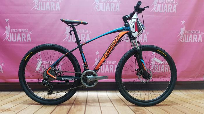SEPEDA TURANZA 2605 GREY/ORANGE BLUE ALLOY 24SPEED MTB 26INCI GUNUNG