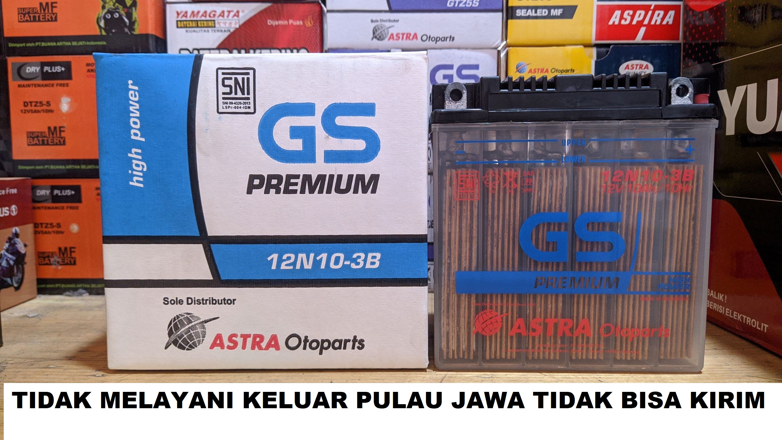 AKI MOTOR BASAH AKI GS ASTRA ORIGINAL AKI MOTOR GEROBAK MOTOR RODA TIGA