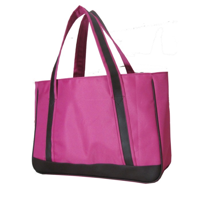 pink grey bag