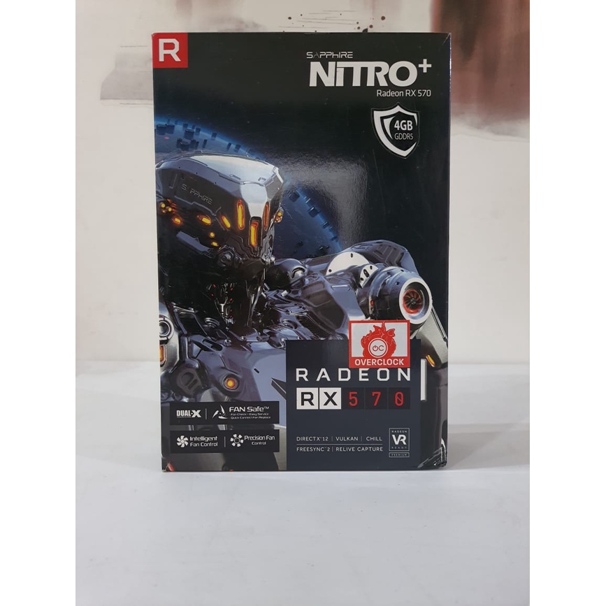 VGA RX 570 4GB GDDR5 NITRO RADEON RX-570 SAPPHIRE Bekas Pemakaian