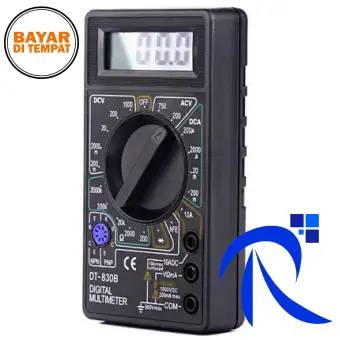 Cod Vastar Pocket Size Digital Multimeter Dt830b Black Hitam Voltmeter Volt Meter Alat Ukur Pengukur Untuk Tegangan Arus Listrik Dengan Lcd