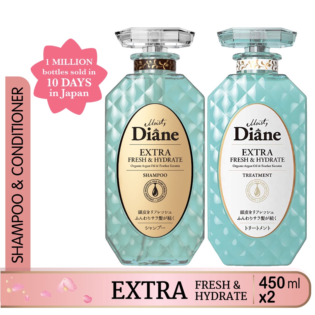 MOIST DIANE Shampoo & Conditioner Treatment Perfect Beauty Extra Miracle You 450ml Lazada