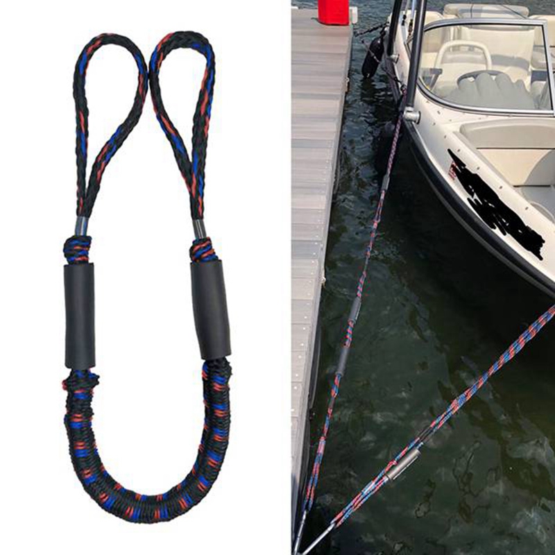 4 Pcs Boating Ropes Boat Mooring Rope Bungee Cords for Drifting Jet Ski Surfboard Kayak Pontoon
