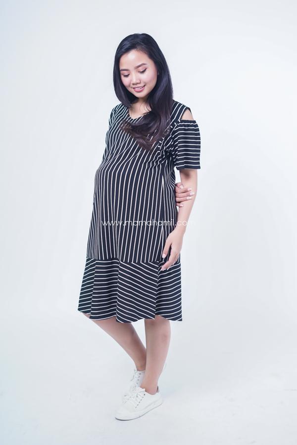Ning Ayu Dress Menyusui Salur V Neck - DRO 777 / Baju Hamil Kerja / Baju Hamil Modern / Baju Hamil Lucu / Baju Hamil Modis/ Baju Hamil Murah / Baju Hamil Untuk Kerja /Baju Hamil Muslim / Baju Hamil Seksi