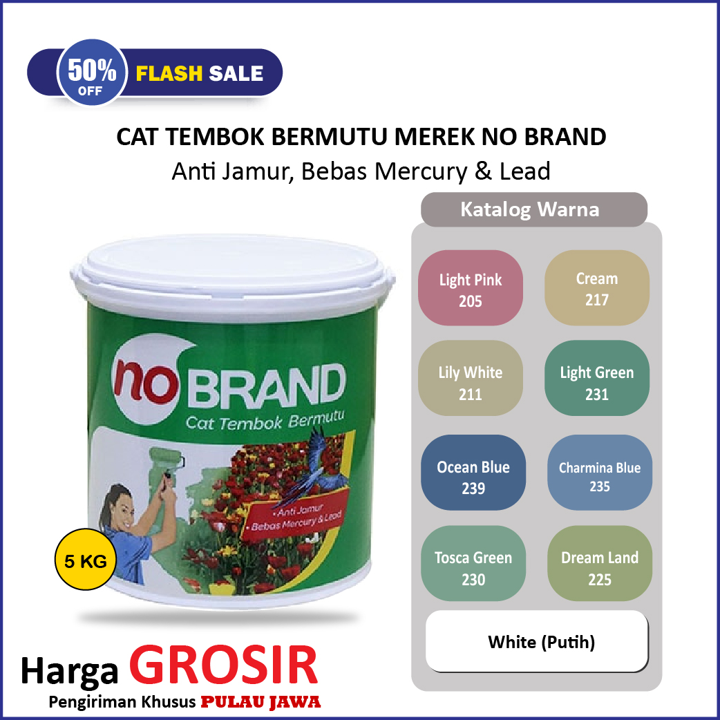 no BRAND Cat Tembok Dinding Interior Kamar Mandi Rumah Anti Air dan