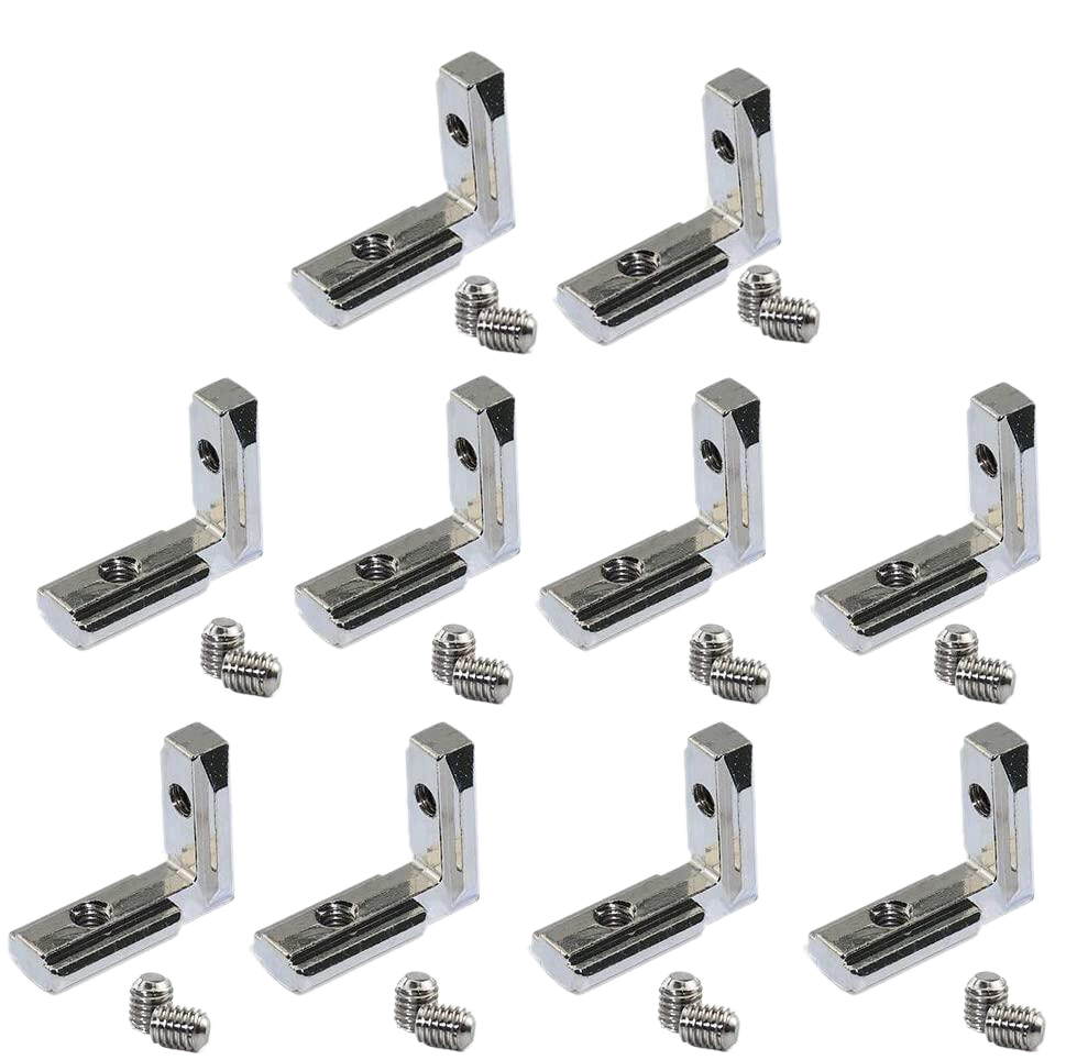 20PCS Black 2020 Aluminum Extrusion HardwareL-Shape