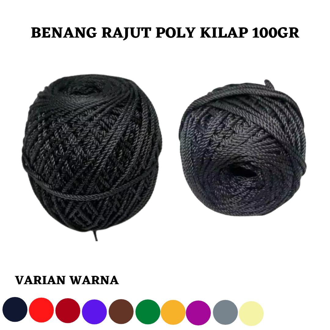 Benang Rajut Poly kilap 100gr | Lazada Indonesia