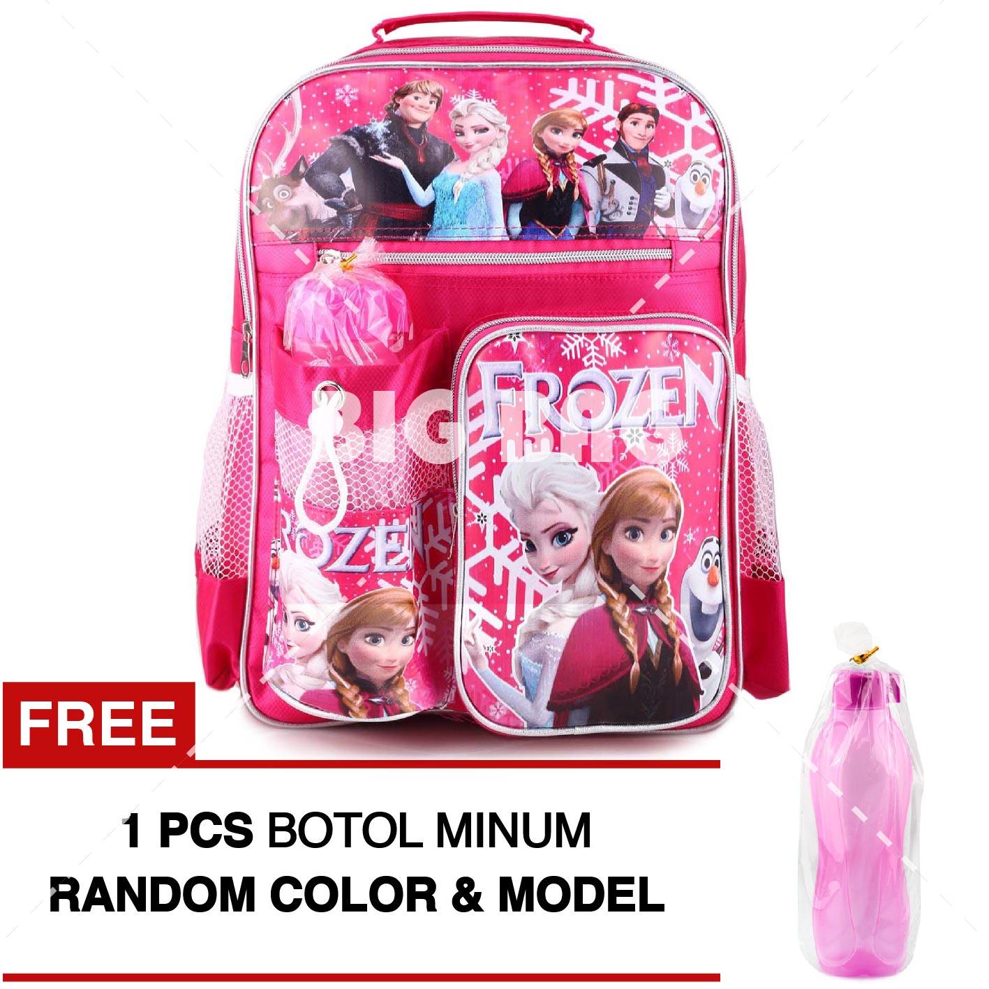 Tas Ransel Anak Perempuan Karakter - Frozen - STORIES - PINK + FREE Botol Minum - Tas Sekolah Anak - Tas Anak Sekolah Tas Anak Kecil Tas Anak SD Tas Anak TK Promo Diskon Termurah Terlaris Terbaru Best Seller