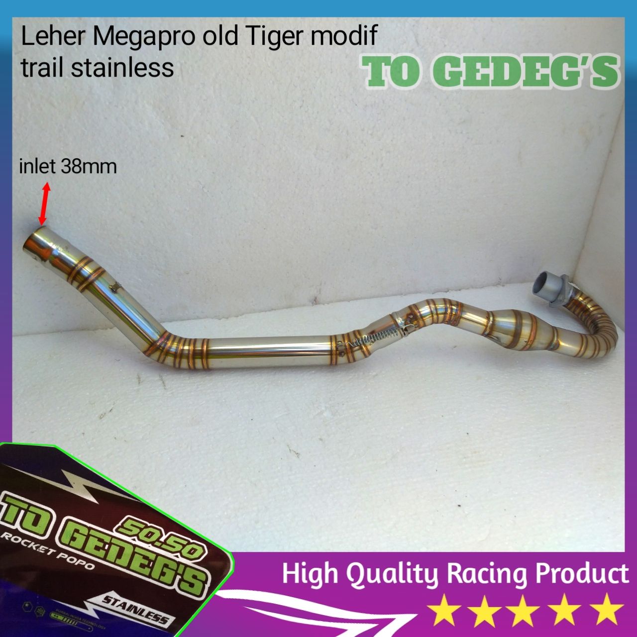 Leher Pipa Knalpot Megapro Lama Dan Tiger Modif Trailstainlees Lazada Indonesia