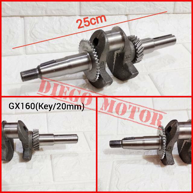 GX160 Crankshaft Kruk As Mesin Penggerak Honda 5 5hp Lazada Indonesia