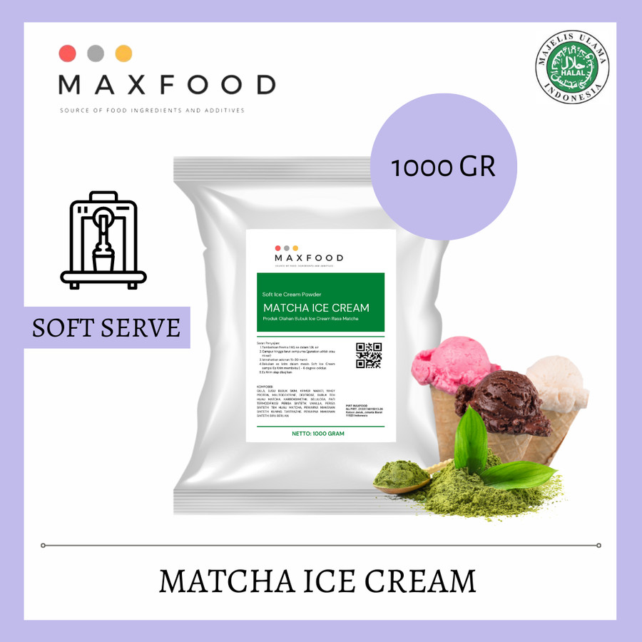 MATCHA SOFT SERVE ICE CREAM / BUBUK ES KRIM RASA GREEN TEA 1 KG Lazada Indonesia