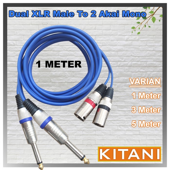 Kabel Audio X Jack Xlr Canon Male To X Akai Mono Kitani Lazada Indonesia