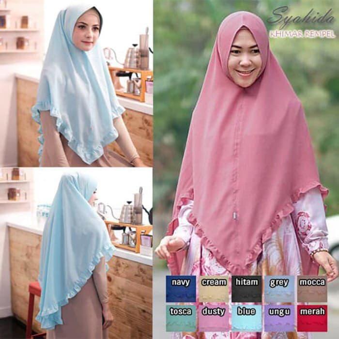 Hijab Instan Jumbo Jilbab Khimar Syar39i SYAHIDA