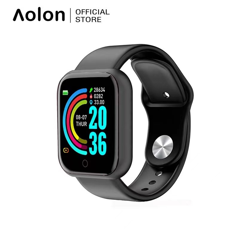 Aolon Smartwatch y68 jam tangan wanita terbaru 2023 Bluetooth Pria Anti