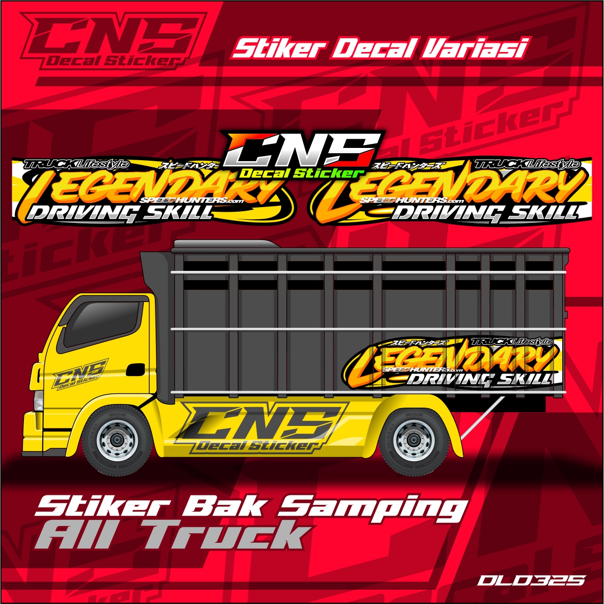 Stiker Decal Variasi Bak Sampig Truk LEGENDARTY DRIVING SKILL Custom Kanan  Kiri Full Laminasi Anti Pudar Anti Air New Arrival Bisa Request Nama,  Gambar , Dll. - Stiker Variasi Mobil, Motor, All