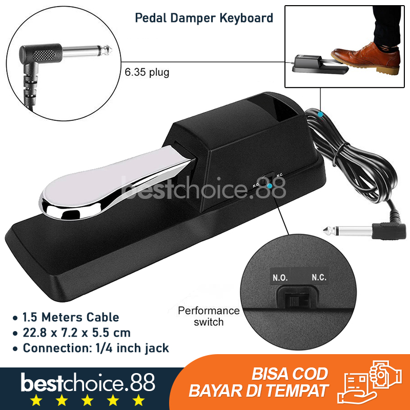 TaffSTUDIO Pedal Damper Piano Keyboard / Pedal Sustain Keyboard