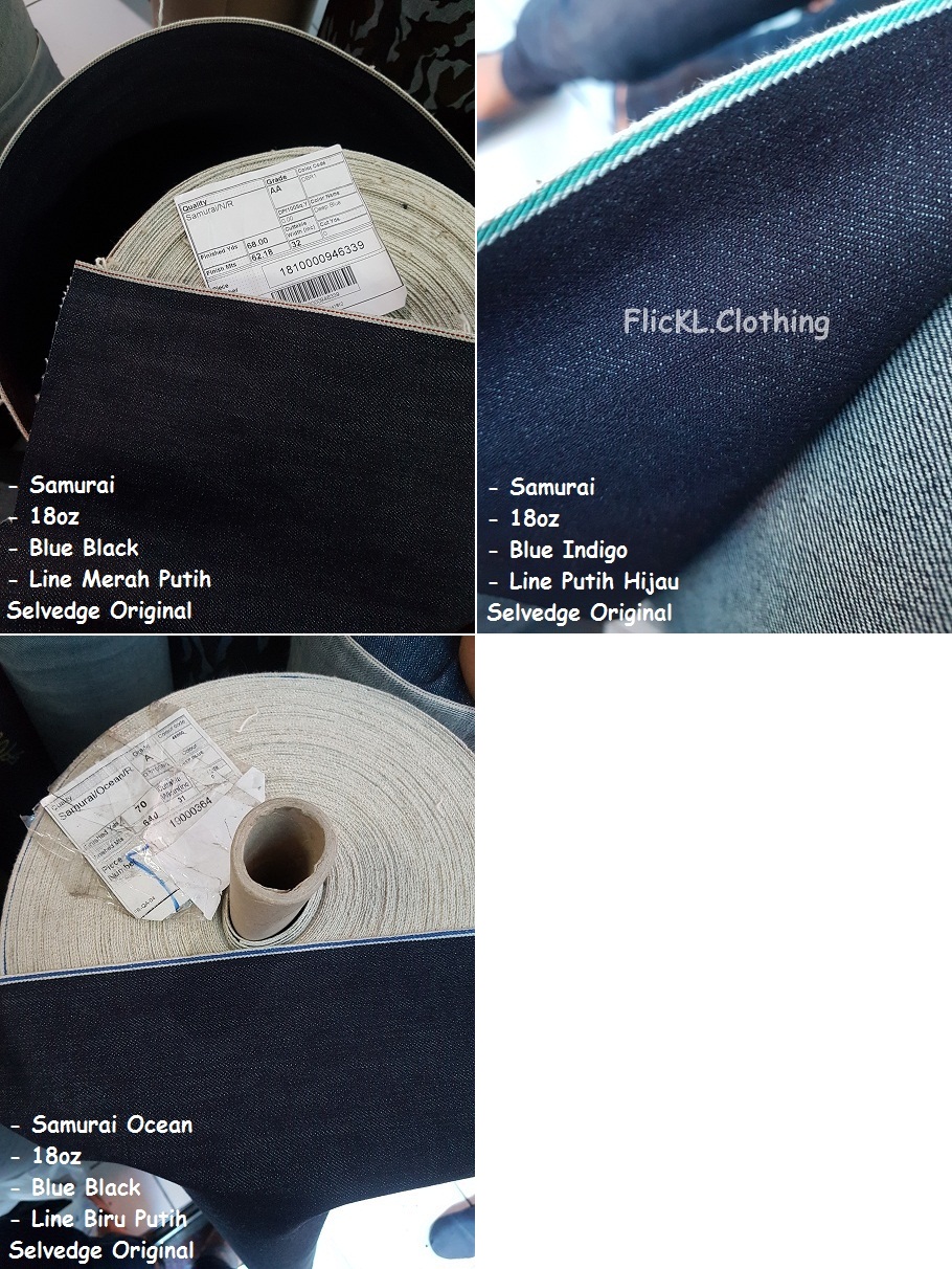 Bahan Kain Jeans Denim Selvedge 