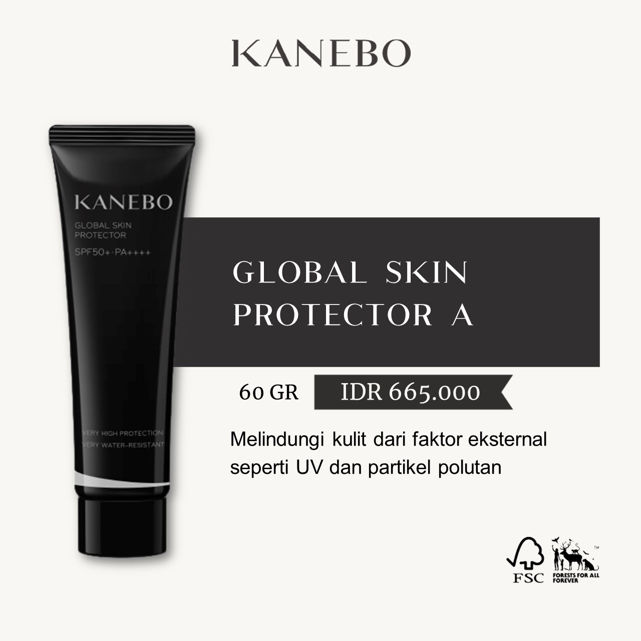 KANEBOグローバル スキン プロテクター SPF50+・PA++++ - 洗顔料