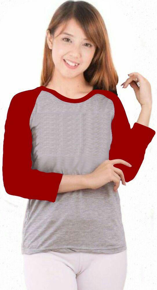 CAMELLIA /Kaos Wanita POLOS /Kaos Wanita Raglan Polos (ONE-SIZE) Kaos Wanita Raglan Lengan Panjang, Lengan 3/4, Lengan Pendek / Kaos Wanita Model Masa Kini/Kaos Fashion/Kaos Model/Kaos kekinian/Kaos Unisex/Kaos Oblong/Baju Oblong