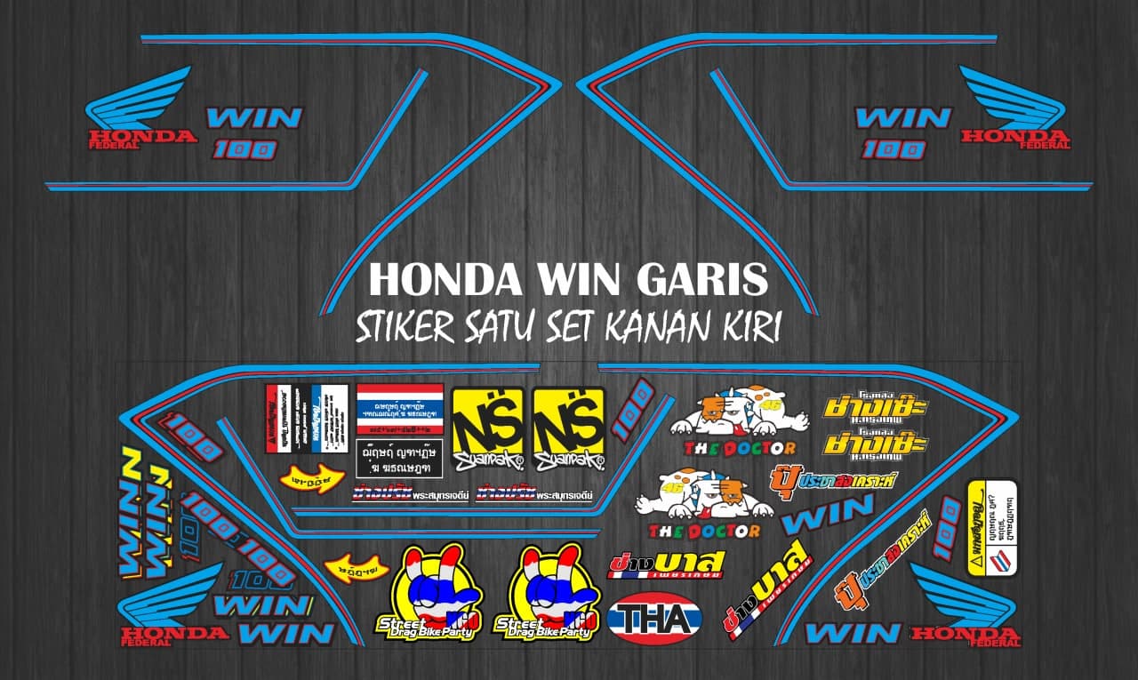 STIKER STRIPING DECAL HONDA WIN GARIS | Lazada Indonesia