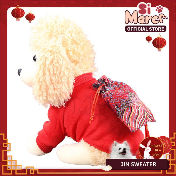 Amazon Chinese New Year Dog Clothes Baju Cheongsam Anjing Kucing Baju Imlek  Anjing Kucing Lucu