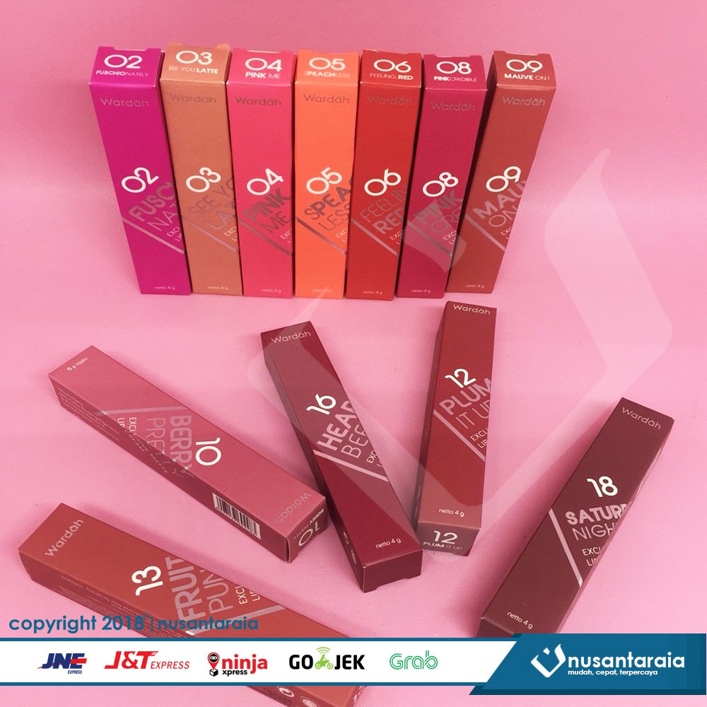 COD ORIGINAL Wardah Lip Cream Exclusive Matte Cair Lipcream 18 Jenis / Nomor - LQBtErCn