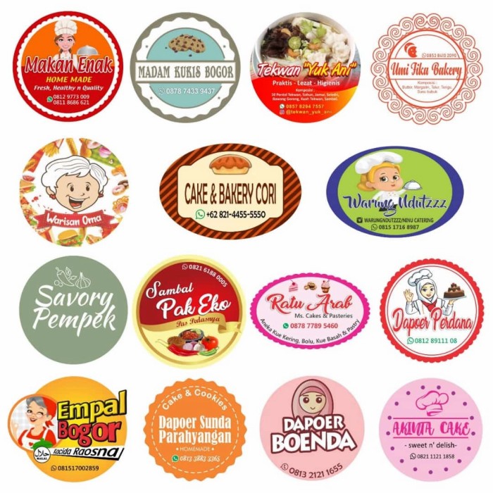 Desain stiker kue kering unik