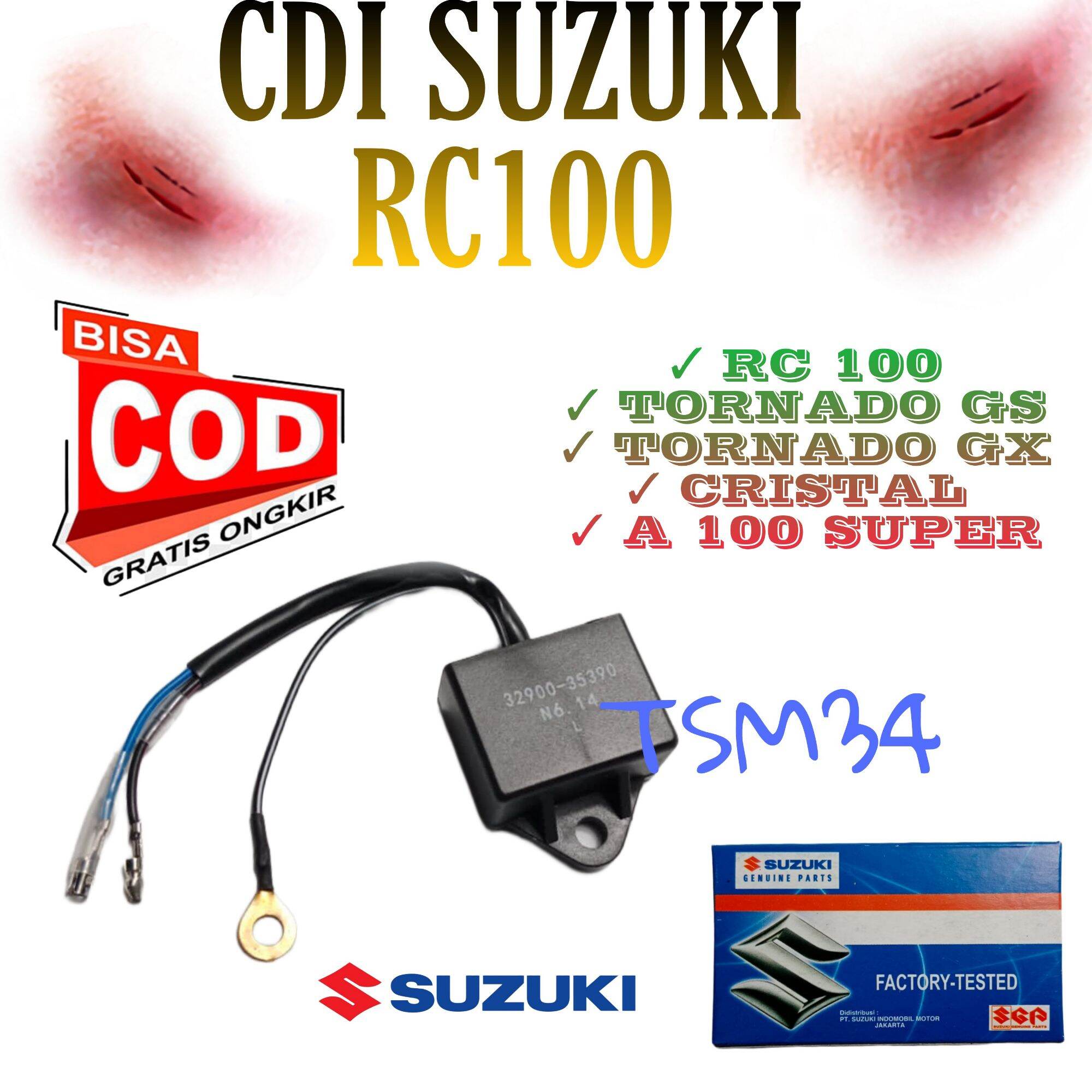 CDI unit CDI Suzuki RC 100 / Suzuki lama / Tornado GS / Tornado GX ...