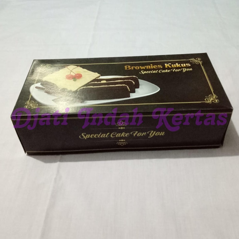 Kardus Kemasan Kekinian Kue Brownies Kukus / Dus Bronis Uk. 25 x 12 x 7