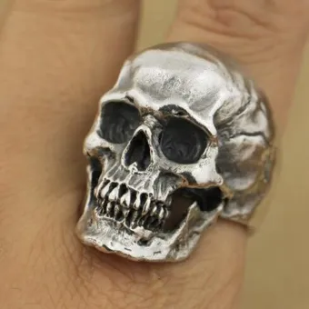 New Cincin Gothic Tengkorak Style Pria Metal Cincin Tengkorak Anti Karat Lazada Indonesia