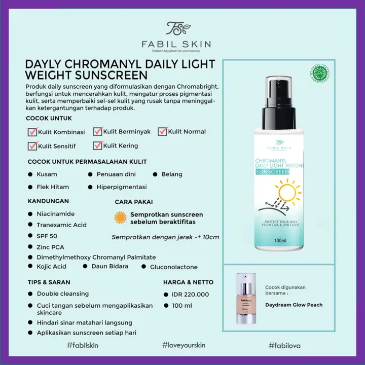 sunscreen tanpa niacinamide