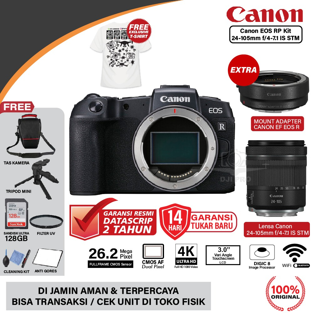 Canon EOS RP 24-105mm IS STM Mirrorless Camera Resmi