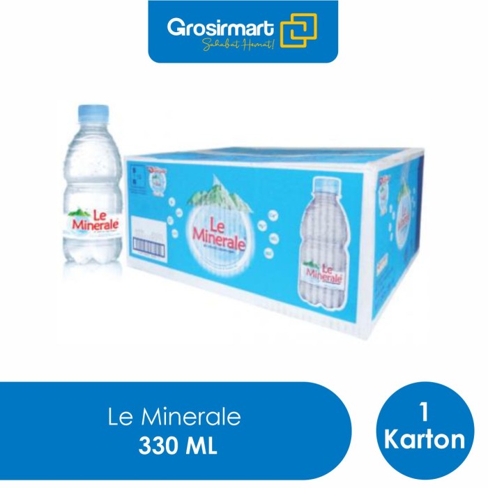 Air Mineral LE MINERALE 330 ml [ 24 btl /karton ] | Lazada Indonesia