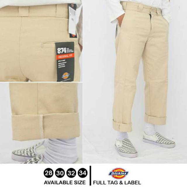 CELANA DICKIES 874 CREAM KREM MIROR 1:1 